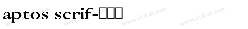 aptos serif字体转换